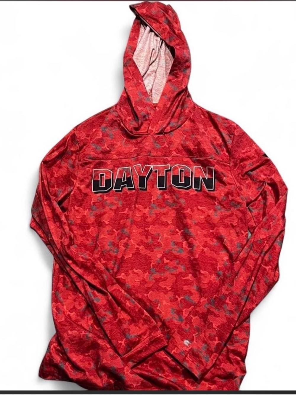 DAYTON Red Camo Hooded Pullover Sweatshirt